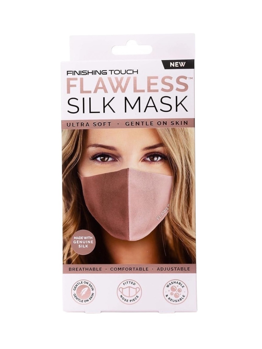 FINISHING TOUCH FLAWLESS SILK MASK - ADULT SIZE (NEW WITH TAGS)
